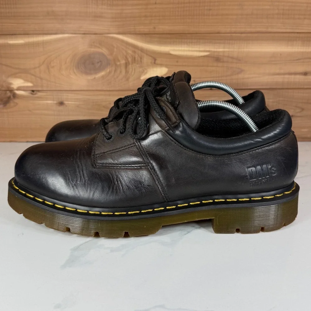 Dr. Martens Industrial Brown Leather Work Shoes 8933 Slip Resistant Mens 12 VTG